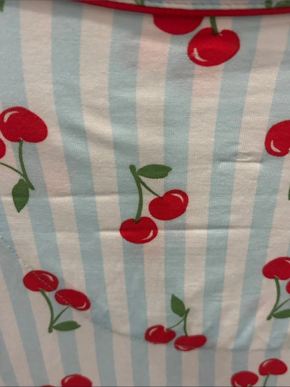 kate spade Cherry Print Short-Sleeve Pajama Set in White and Red